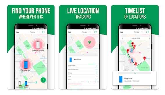 App Find My Phone para control parental
